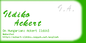 ildiko ackert business card